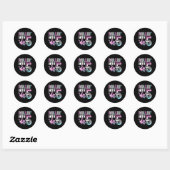 Kinder bowler rollin’ in 5 bowling 5e verjaardag k ronde sticker (Vel)
