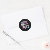 Kinder bowler rollin’ in 5 bowling 5e verjaardag k ronde sticker (Envelop)