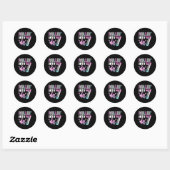 Kinder bowler rollin’ in 7 bowling 7e verjaardag k ronde sticker (Vel)