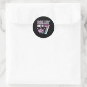 Kinder bowler rollin’ in 7 bowling 7e verjaardag k ronde sticker (Tas)