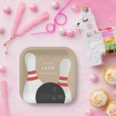 Kinder Bowling Birthday Party Papieren Bordje (Feest)