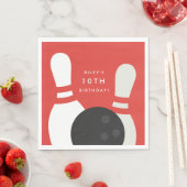 Kinder Bowling Birthday Party Servet (Insitu)