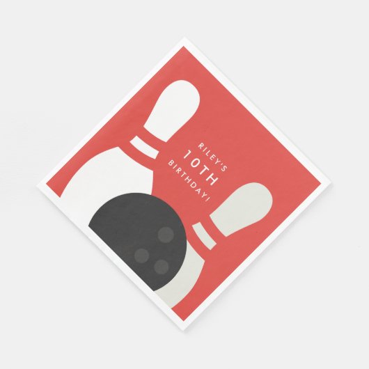 Kinder Bowling Birthday Party Servet (Hoek)