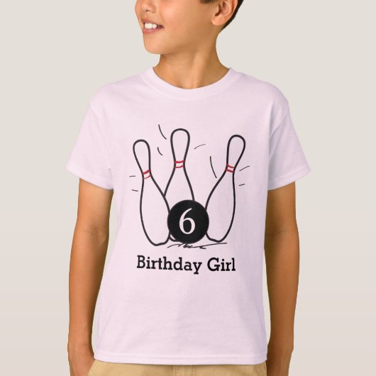 Kinder Bowling Birthday Shirt (Voorkant)