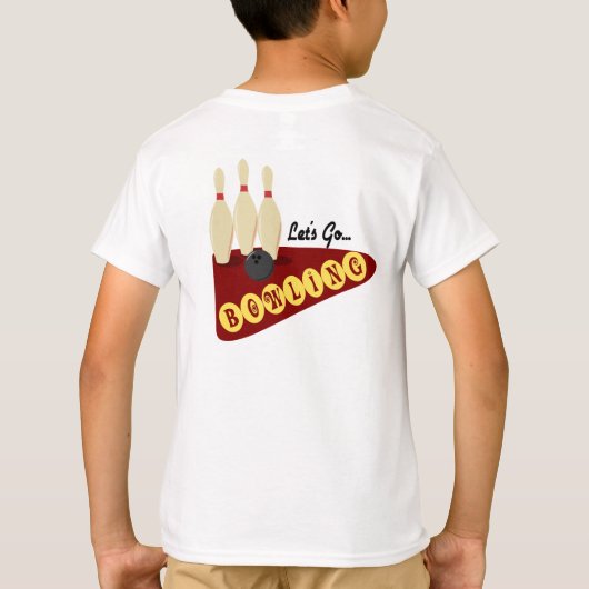 Kinder Bowling T-Shirt (Achterkant)