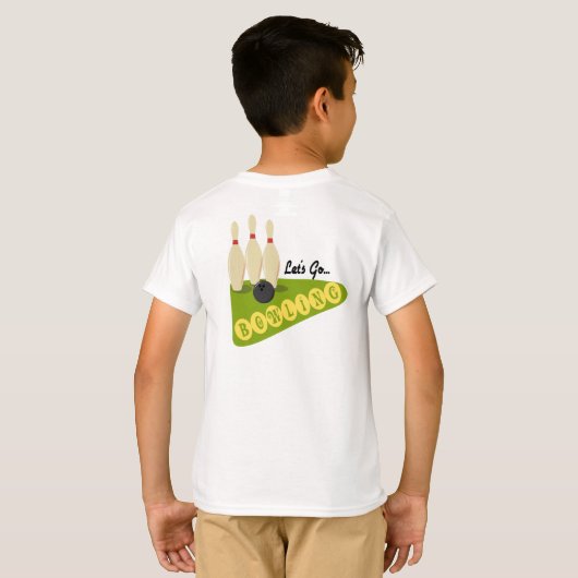 Kinder Bowling T-Shirt (Achterkant volledig)