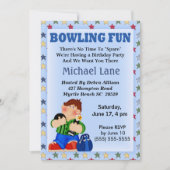 Kinder bowlinguitnodiging kaart (Voorkant)