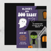 Kinder Boy Halloween Verjaardagsfeestje Kaart (Voorkant / Achterkant)