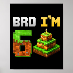 Kinder Boy Is Mijn 6e Verjaardag Bro Game Pixel 6  Poster