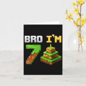 Kinder Boy Is Mijn 7e Verjaardag Bro Game Pixel 7  Kaart (Gele Bloem)