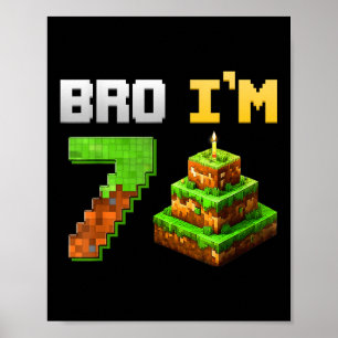 Kinder Boy Is Mijn 7e Verjaardag Bro Game Pixel 7  Poster
