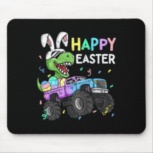Kinder Boys Happy Easter T-rex Bunny Monster Truck Muismat