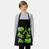 Kinder boys St Patricks Day Crane Truck Constructi Schort (Gedragen)