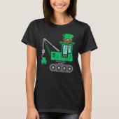 Kinder boys St Patricks Day Crane Truck Constructi T-shirt (Voorkant)