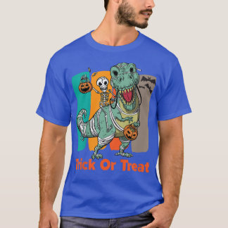 Kinder Boys tyrannosaurus re to re halloween skele T-shirt