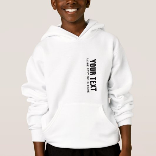 Kinder Boys White Hooded Sweatshirt Pullover (Voorkant)