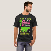 Kinder brachiosaurus dinosaurus gewoon een meisje  t-shirt (Voorkant volledig)