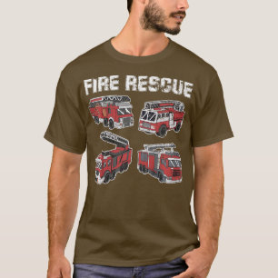 Kinder BRANDSTOFRESCUE Fire Engine Trucks Firemen  T-shirt