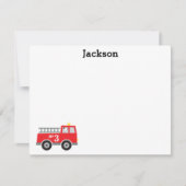 Kinder brandwagen bedankkaart (Voorkant)