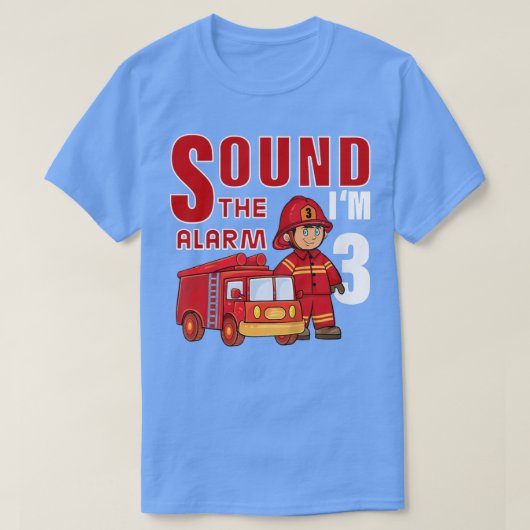 Kinder brandweerman 3rd Birthday Kinder Fire Todd T-shirt (Design voorkant)