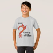 Kinder brandweerman in het wild t-shirt (Voorkant volledig)