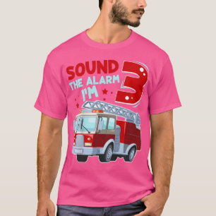 Kinder brandweerwagen 3 jaar oude brandweerman 3rd t-shirt