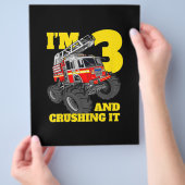 Kinder brandweerwagen 3rd Birthday Boy Toddler Flyer (Hand)