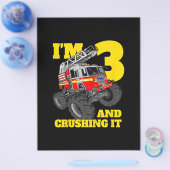 Kinder brandweerwagen 3rd Birthday Boy Toddler Flyer (Enkel)