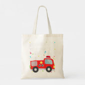 Kinder brandweerwagen 3rd Birthday Toddler Boy Fir Tote Bag (Achterkant)