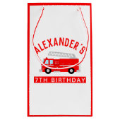 Kinder brandweerwagen Birthday Party Klein Cadeauzakje (Achterkant)