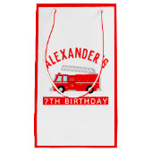 Kinder brandweerwagen Birthday Party Klein Cadeauzakje (Voorkant)