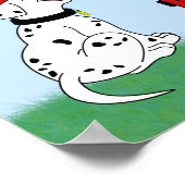 Kinder brandweerwagen met groeigrafiek poster (Hoek)