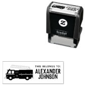 Kinder brandweerwagen waar deze toe behoort  zelfinktende stempel (In situ)