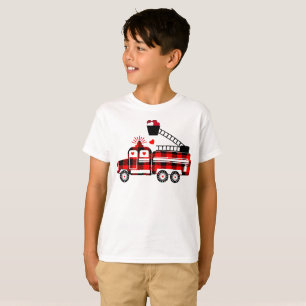 Kinder brandweerwagens Buffalo spelden Hart Valent T-shirt