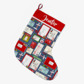 Kinder brieven aan de kerstman grote kerstsok (Voorkant (Hangend))