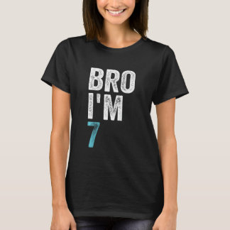 Kinder Bro Ik ben 7, 7 jaar oud Meisjes en Jongens T-shirt