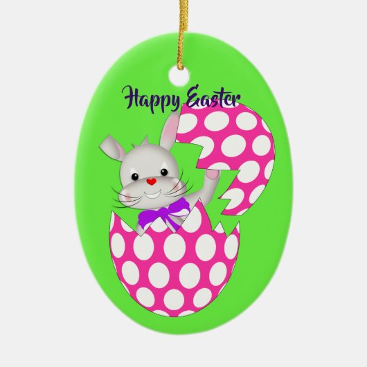 Kinder broodrooster Bunny & Chick, speciaal gepers Keramisch Ornament (Voorkant)