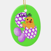 Kinder broodrooster Bunny & Chick, speciaal gepers Keramisch Ornament (Achterkant)