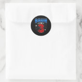 Kinder bruh ik ben 3 jaar oud drie grappige 3e ver ronde sticker (Tas)