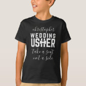 Kinder bruiloft Usher gepersonaliseerde slogan T-s T-shirt (Voorkant)