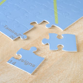 Kinder bruin-ogen groene dinosaur galaxy ruimtesch legpuzzel (Zijkant)