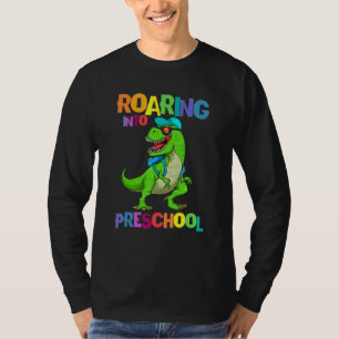 Kinder brullen in tweedegraads dinosaurus rex back t-shirt