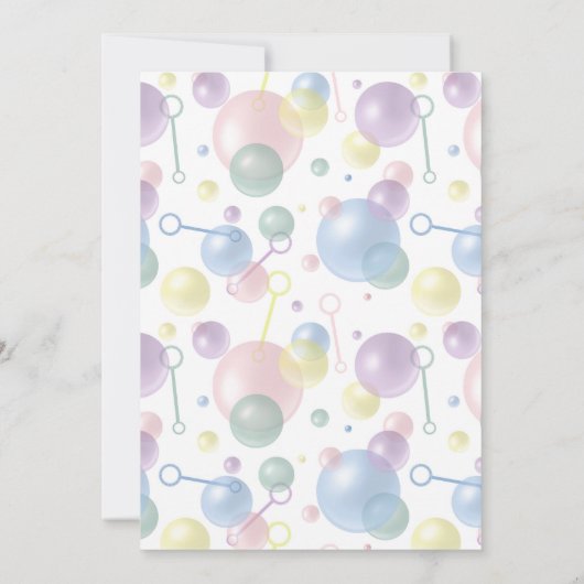 Kinder Bubble Party POP op door Verjaardag Custom Kaart (Achterkant)