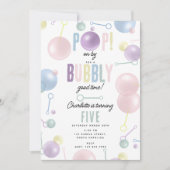 Kinder Bubble Party POP op Verjaardag Kaart (Voorkant)