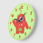 Kinder buitenaardse oranje en groene klok (Hoek)