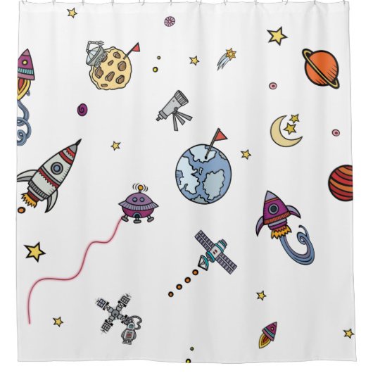 Kinder buitenruimte douchegordijn (Voorkant)