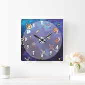 Kinder buitenruimte vierkante klok (Huis)