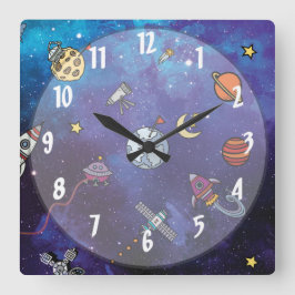 Kinder buitenruimte vierkante klok