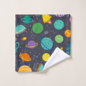 Kinder buitenruimtelaketten van raketten bad handdoek (Wasdoekje)