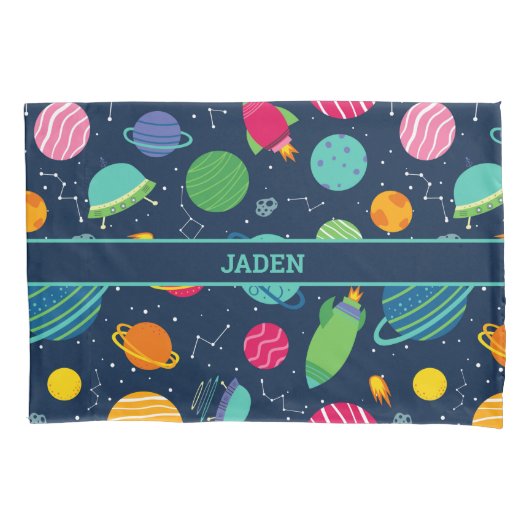 Kinder buitenruimtelaketten van raketten kussensloop (Voorkant)